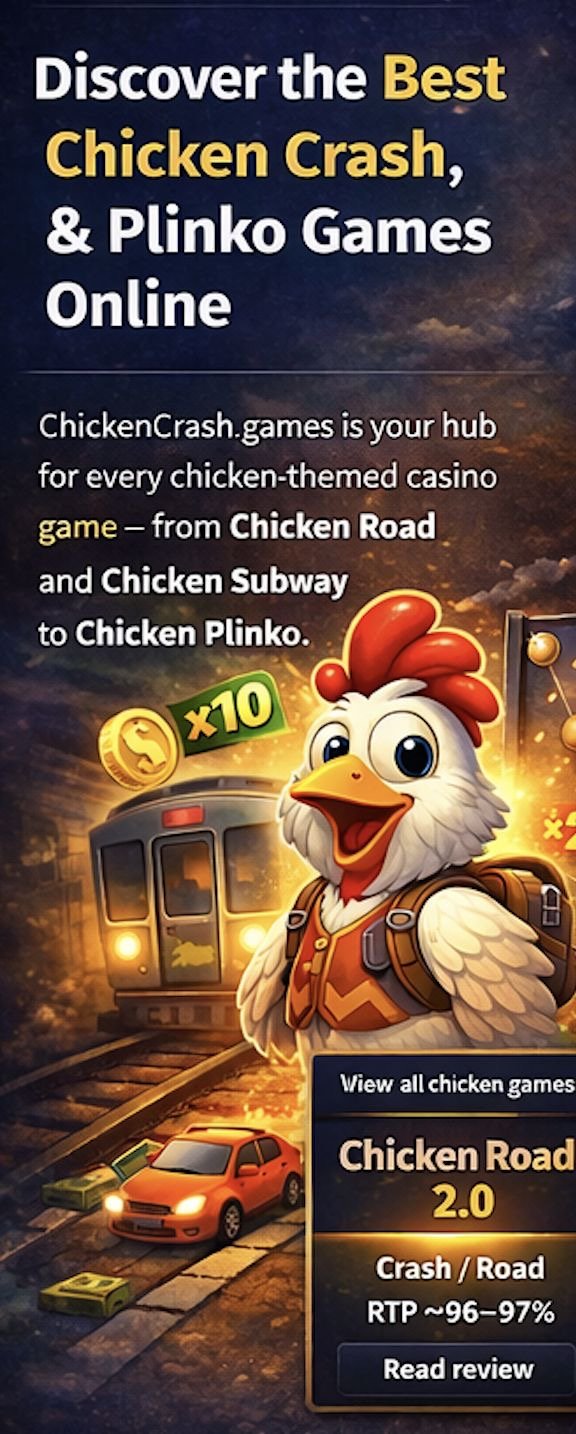 Chicken Crash Games mobile banner